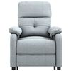 vidaXL Fauteuil inclinable &eacute;lectrique Gris clair Tissu