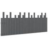 vidaXL T&ecirc;te de lit murale Gris 204x3x80 cm Bois massif de pin