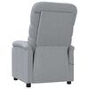 vidaXL Fauteuil de massage Gris clair Tissu