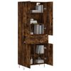 vidaXL Buffet haut Ch&ecirc;ne fum&eacute; 69,5x34x180 cm Bois d'ing&eacute;nierie