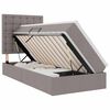 vidaXL Lit avec rangement et matelas Taupe 90 x 200 cm Polyester