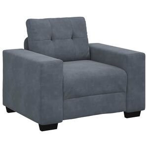 vidaXL Fauteuil gris fonc&eacute; 100x78x80 cm velours