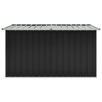 Boîte De Rangement De Jardin En Acier Galvanisé - 171x99x93 Cm, Couvercle à Charnière, Vert
