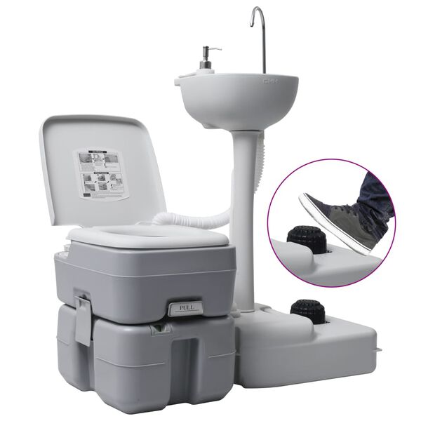 Toilettes portables rétractables pour camping, pot de voyage
