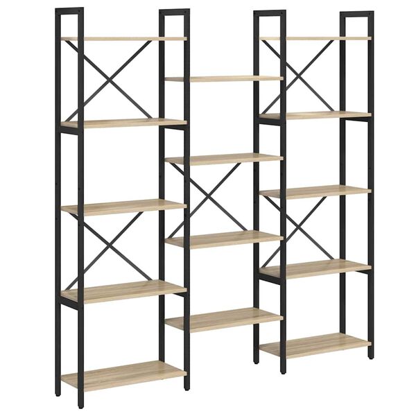 vidaXL Étagère Chêne Sonoma 156 x 25 x 167 cm Bois d'ingénierie