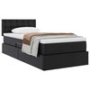 vidaXL Lit avec rangement et matelas Noir 90 x 200 cm Simili cuir