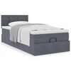 vidaXL Cadre de lit ottoman et matelas gris fonc&eacute; 90x200 cm velours