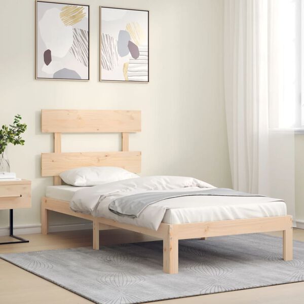 vidaXL Cadre de lit sans matelas bois de pin massif
