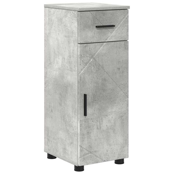 vidaXL Cabinet de salle de bain avec tiroir Gris b&eacute;ton 30 x 35 x 80 cm