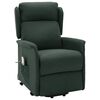 vidaXL Fauteuil de massage Vert foncé Tissu