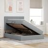 vidaXL Lit avec rangement et LED Gris clair 140 x 190 cm Polyester