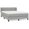 vidaXL Sommier &agrave; lattes de lit avec matelas Gris clair 140x200cm Tissu
