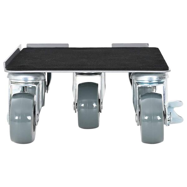 vidaXL Roulettes pour meubles 4 pi&egrave;ces avec &eacute;l&eacute;vateur 17,5 x 16 x 7,5 cm Acier 1600 kg