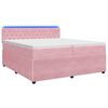 vidaXL Lit boxspring avec matelas Rose 200 x 200 cm Velours