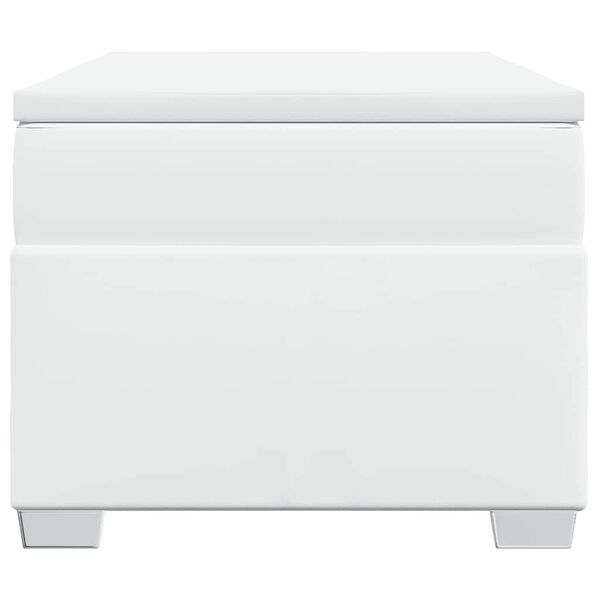 vidaXL Sommier à lattes de lit avec matelas Blanc 90x190 cm Similicuir