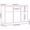 vidaXL Buffet blanc 110x34x75 cm bois massif de pin
