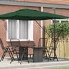 vidaXL Parasol Roma Vert 286 x 284 x 265 cm Aluminium et polyester