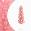 vidaXL Sapin de No&euml;l artificiel &eacute;troit avec boules 120 cm 150 LED