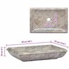 vidaXL Lavabo Gris 50x35x10 cm Marbre
