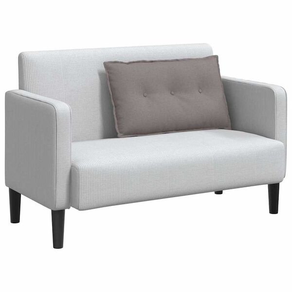 vidaXL Coussin de Dos Taupe 80 x 19 x 50 cm tissu