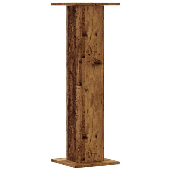 vidaXL Supports de haut-parleurs 2 pcs vieux bois bois d'ing&eacute;nierie
