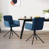 vidaXL Chaises pivotantes &agrave; manger lot de 2 Bleu Velours