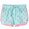 Short pour enfants avec cordon menthe clair 140