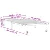 vidaXL Cadre de lit sans matelas pliable blanc 100x200 cm acier