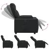 vidaXL Fauteuil inclinable en similicuir noir
