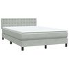 vidaXL Sommier &agrave; lattes de lit et matelas gris clair 160x210cm velours