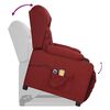 vidaXL Fauteuil de massage Rouge bordeaux Tissu