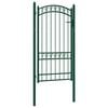 vidaXL Portail de cl&ocirc;ture EMMEN avec arc en haut, acier, 100&nbsp;x&nbsp;123,5&nbsp;cm, vert