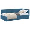vidaXL Cadre de lit d'angle Bleu 100 x 200 cm Velours