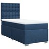 vidaXL Sommier &agrave; lattes de lit avec matelas Bleu 100x200 cm Tissu