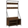 vidaXL Porte-v&ecirc;tements et rangement des chaussures ch&ecirc;ne marron