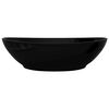 vidaXL Lavabo ovale C&eacute;ramique 40 x 33 cm Noir