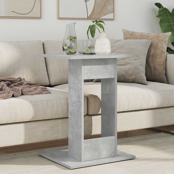 vidaXL Table d'appoint Gris b&eacute;ton 45 x 40 x 62,5 cm Bois d'ing&eacute;nierie