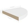 vidaXL Étagère d'angle flottante Blanc 35x35x3,8 cm MDF