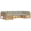 vidaXL Ensemble de canap&eacute;s d'ext&eacute;rieur 6 pc Blanc et gris clair