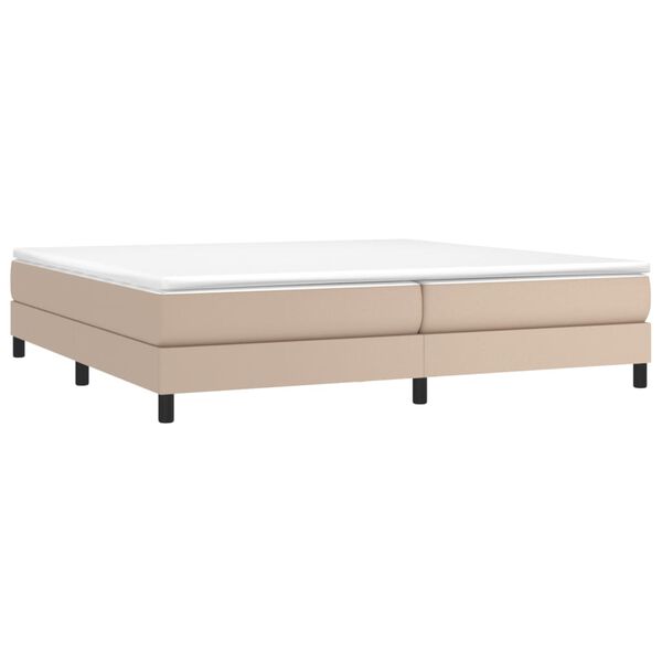 vidaXL Sommier &agrave; lattes de lit avec matelas Cappuccino 200x200 cm