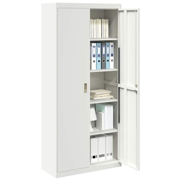 vidaXL Armoire de rangement Blanc 90 x 40 x 200 cm Acier