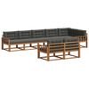 vidaXL Ensemble de canap&eacute;s d'ext&eacute;rieur 8 pcs Naturel et Anthracite