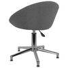 vidaXL Chaise pivotante de bureau Gris fonc&eacute; Tissu