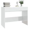 vidaXL Bureau Blanc brillant 101x50x76,5 cm Agglom&eacute;r&eacute;