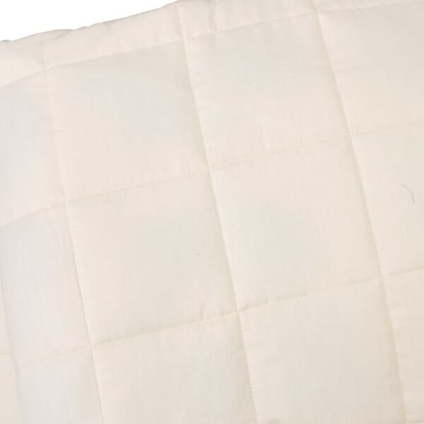 vidaXL Couverture lest&eacute;e Cr&egrave;me clair 152x203 cm 7 kg Tissu
