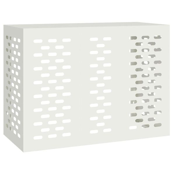 vidaXL Housse de climatiseur Blanc 110 x 50 x 80 cm Acier