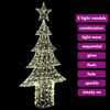 vidaXL Sapin de Noël avec 240 LED Blanc chaud 180 cm Acrylique
