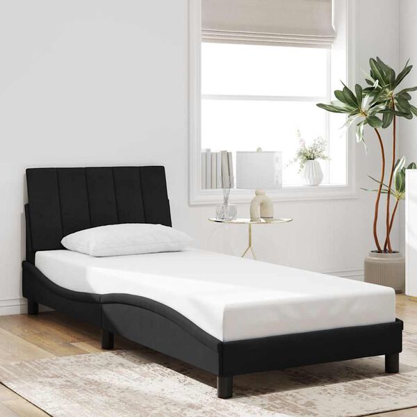 vidaXL Cadre de lit sans matelas Hanko noir 80x200 cm velours