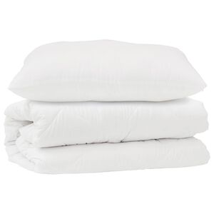 vidaXL Ensemble de Duvet avec oreiller 2 pi&egrave;ces Blanc Microfibre