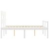 vidaXL Lit pour personne &acirc;g&eacute;e sans matelas blanc 120x200cm bois massif